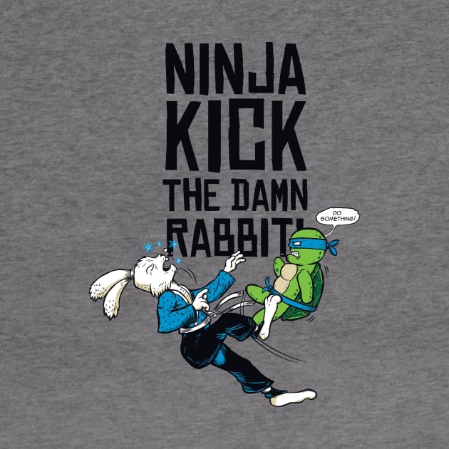 Ninja Kick The Rabbit by devilchimp